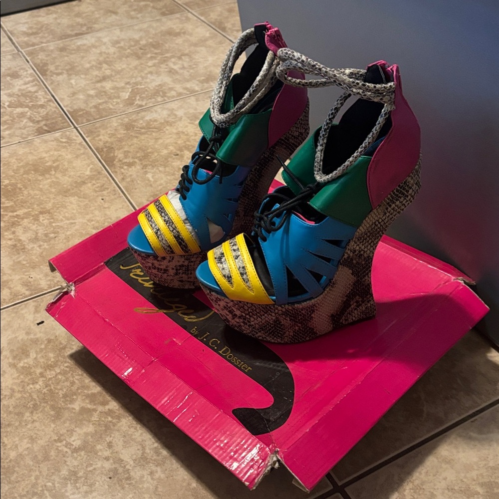 Privileged Multicolor Platform Heels - image 1
